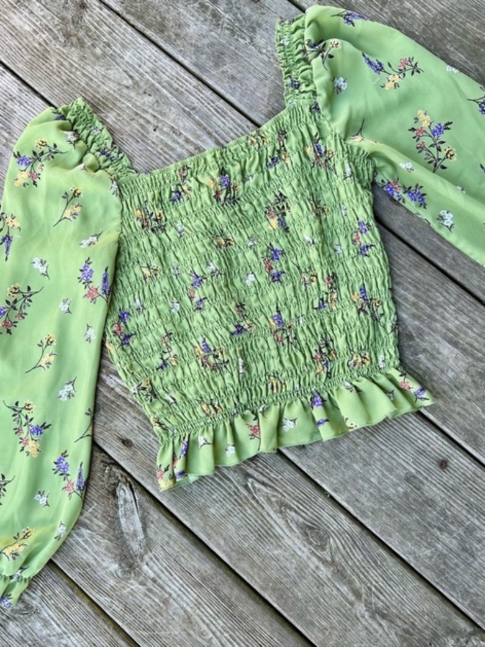 HESPERUS SMOCKED BLOUSE - Picture 2 of 12